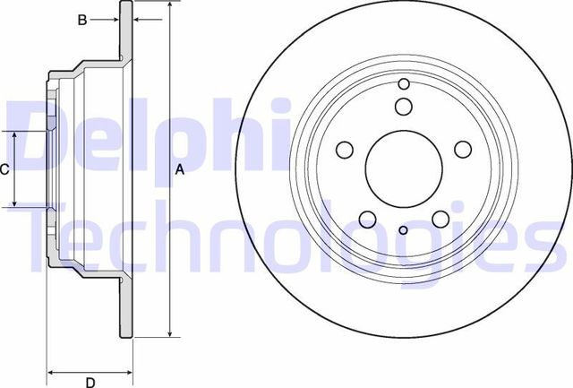 Тормозной диск Delphi. Артикул BG2842