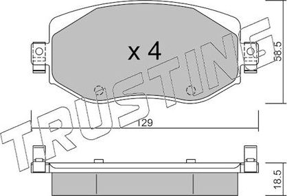 Тормозные колодки Trusting. Артикул 1110.0