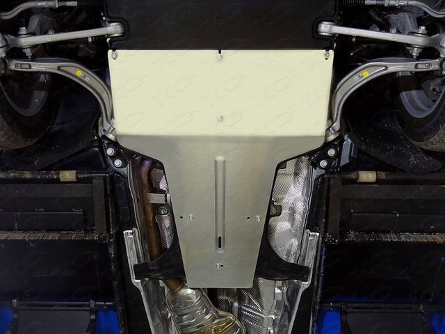 Защита алюминиевая ТСС (4 мм) для РК и КПП Audi Q5 II (FY) 2017-2026. Артикул ZKTCC00307