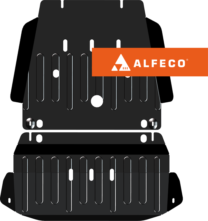 Защита Alfeco для КПП и РК (2 части) Toyota Tacoma Double Cab (N200) 2012-2015. Артикул ALF.24.143