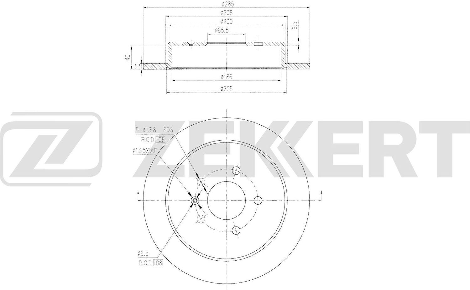 Тормозной диск Zekkert. Артикул BS-6672