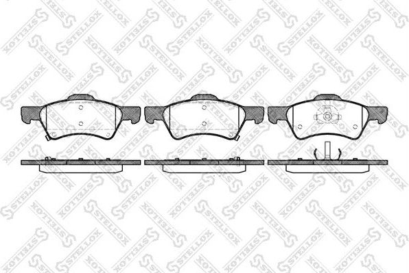 Тормозные колодки Stellox передние для Chrysler Voyager IV 2000-2008. Артикул 821 002B-SX
