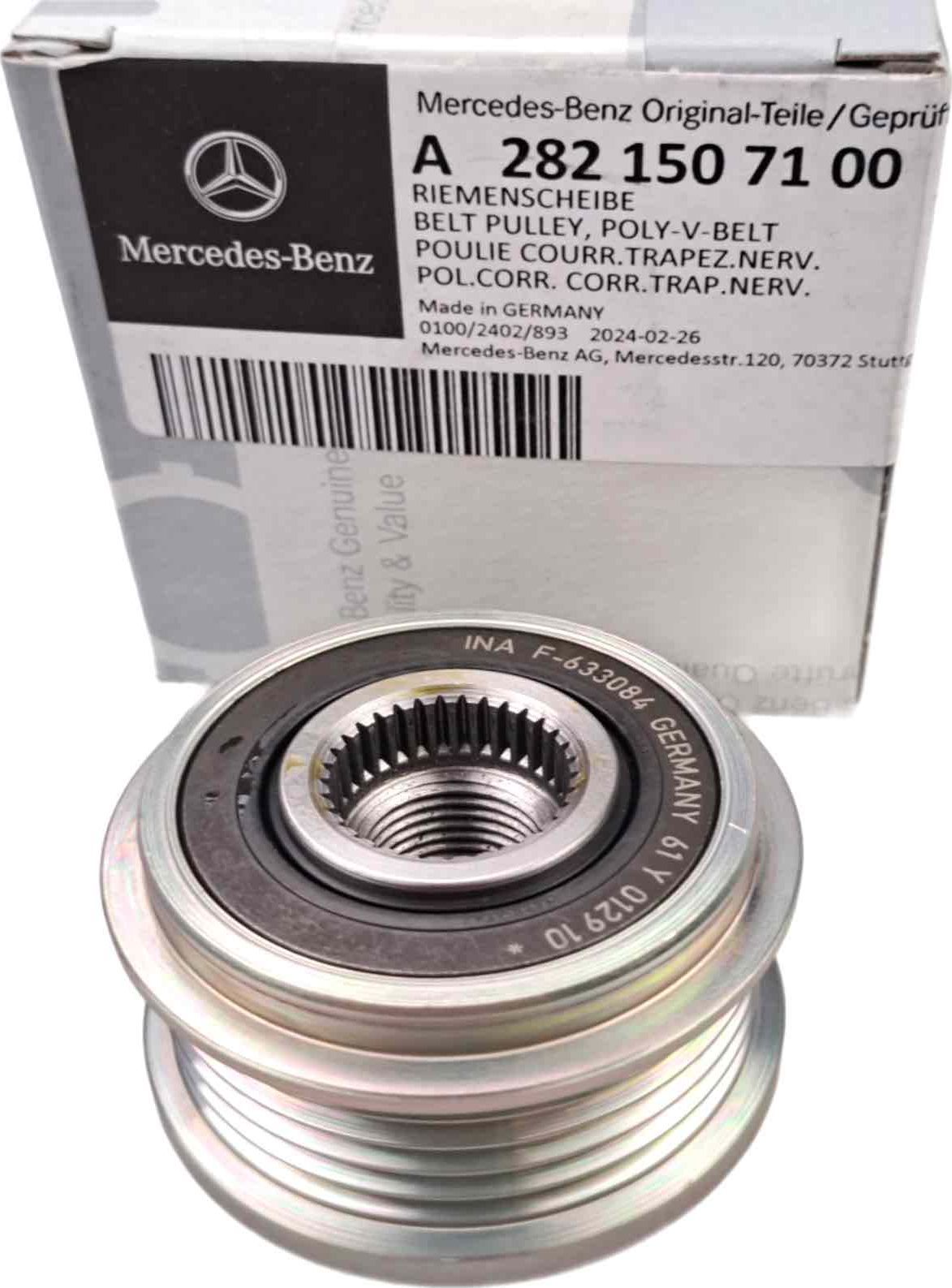 Шкив генератора Mercedes-Benz. Артикул A2821507100