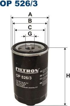 Масляный фильтр Filtron для Volkswagen Passat B3 1988-1997. Артикул OP 526/3