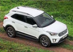 Пороги алюминиевые Rival Black для Hyundai Creta I 2016-2021. Артикул F173ALB.2310.1