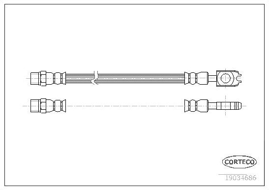 Тормозной шланг Corteco задний для Audi S8 I (D2) 1996-2002. Артикул 19034686
