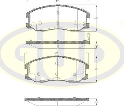 Тормозные колодки G.U.D.. Артикул GBP126112