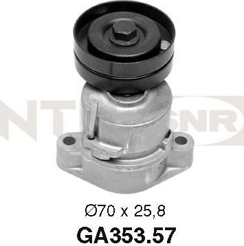 Натяжной ролик (натяжитель) приводного поликлинового ремня NTN / SNR. Артикул GA353.57