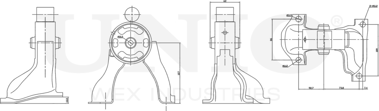 Опора двигателя (Unio). Артикул RMP-15069