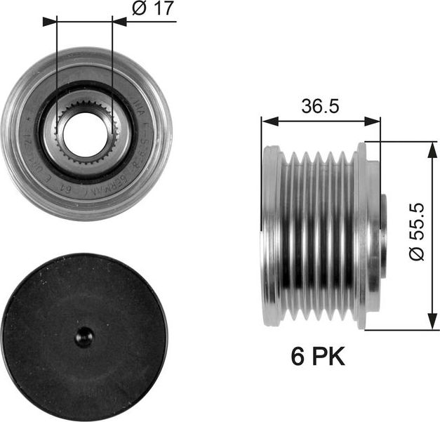 Муфта генератора обгонная Gates DriveAlign®. Артикул OAP7049