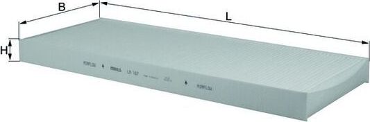 Салонный фильтр Mahle. Артикул LA 167