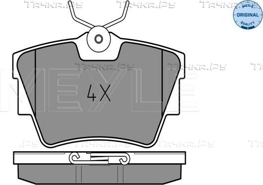 Тормозные колодки Meyle Original задние для Opel Vivaro A 2001-2014. Артикул 025 239 8017