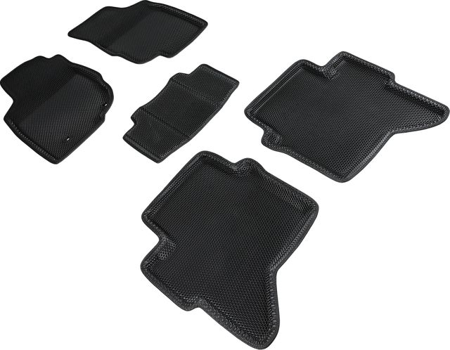 Коврики Seintex 3D EVA Соты для салона Toyota Hilux VII 2012-2015 ЧЕРНЫЕ. Артикул 95447