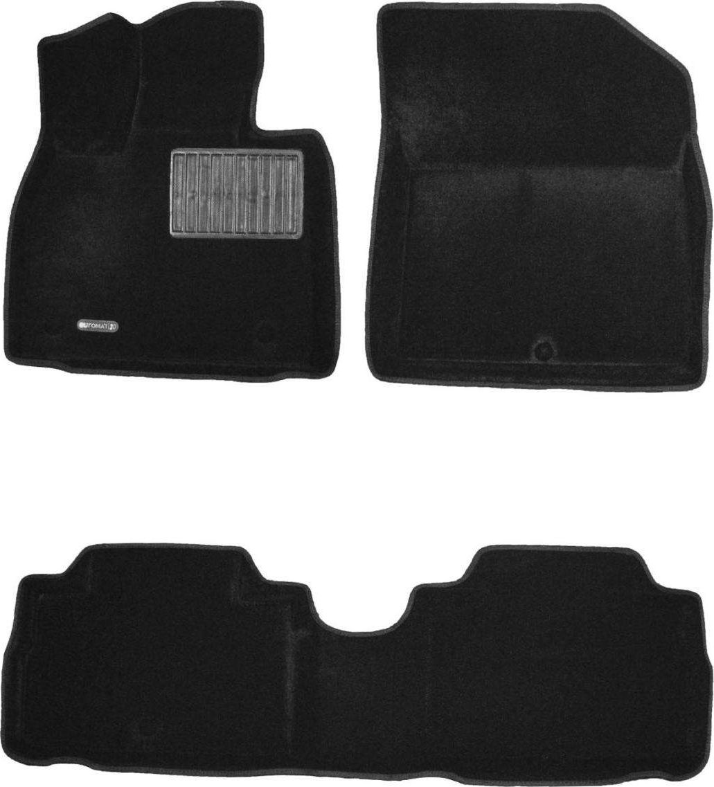 Коврики текстильные Euromat 3D Business для салона Hyundai Palisade 2021-2026. Артикул EMC3D-002713