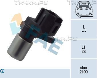 Датчик положения коленвала FAE для Toyota Corolla E110 2000-2002. Артикул 79203