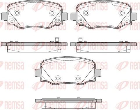 Тормозные колодки Remsa задние для Jeep Renegade I 2014-2026. Артикул 1578.02