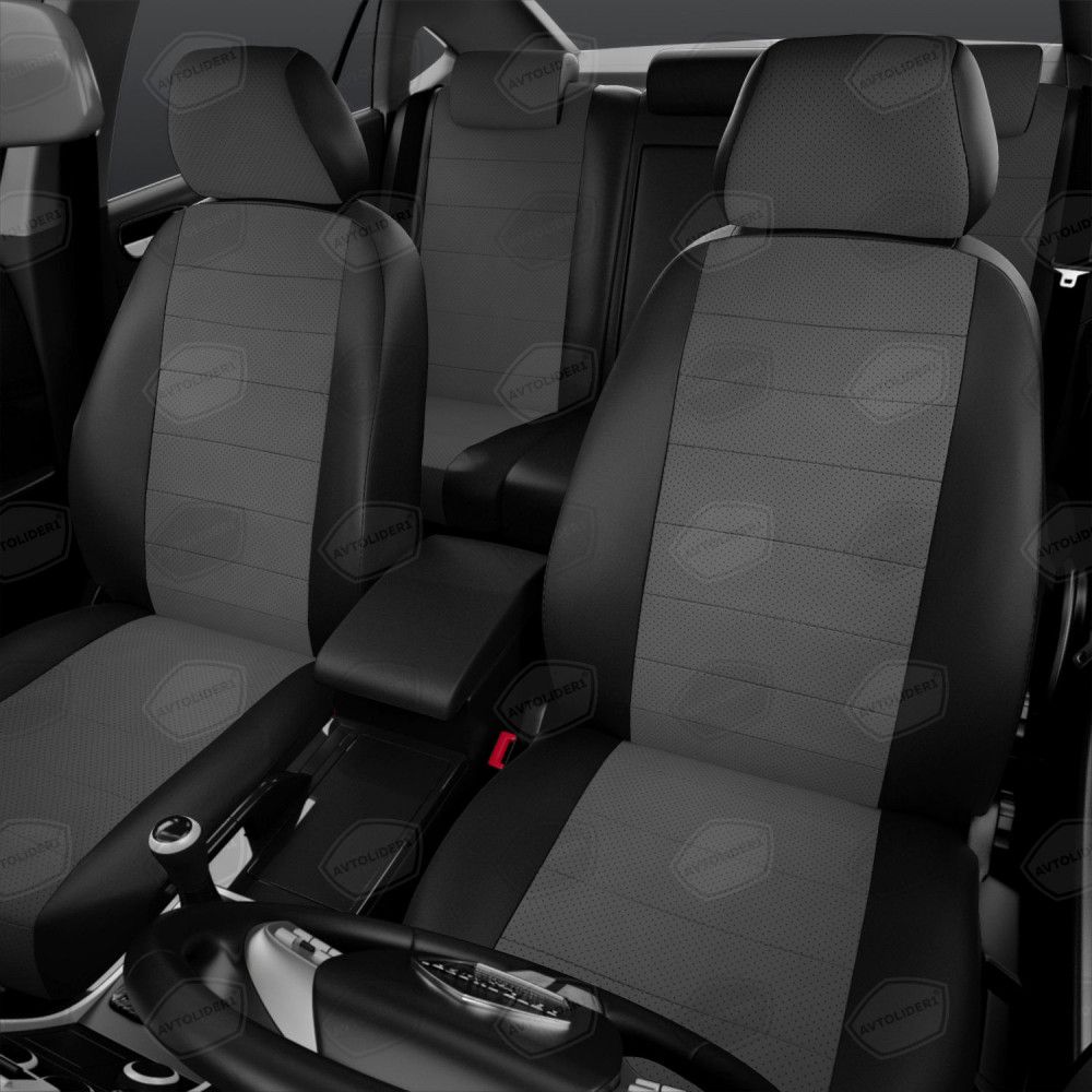 Универсальные чехлы Автолидер на сидения, цвет Черный/Серый. Артикул UEK31-0102