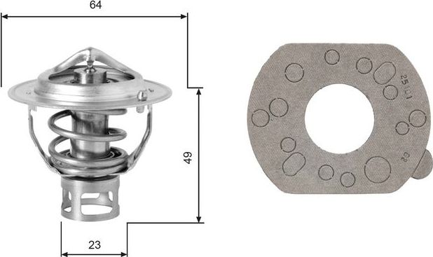 Термостат Gates для Nissan Skyline IX (R33) 1993-2000. Артикул TH04077G1