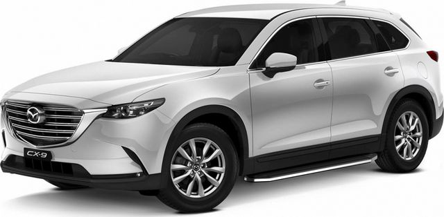 Пороги алюминиевые Rival Premium для Mazda CX-9 II 2016-2024. Артикул A193ALP.3803.2