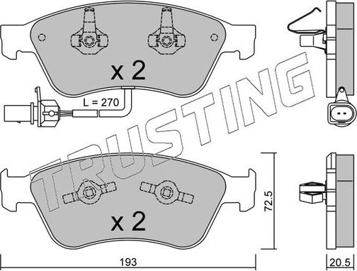 Тормозные колодки Trusting. Артикул 678.0