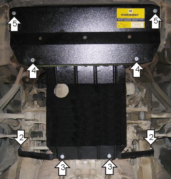 Защита Мотодор для картера, КПП Lexus LS 400 1997-2000. Артикул 05003