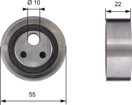 Натяжной ролик (натяжитель) ремня ГРМ Gates PowerGrip®. Артикул T41155