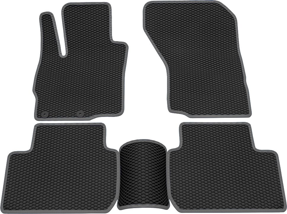 Коврики Rezkon EVA для салона Mitsubishi Outlander III 2012-2026 Серый кант. Артикул 9024015102