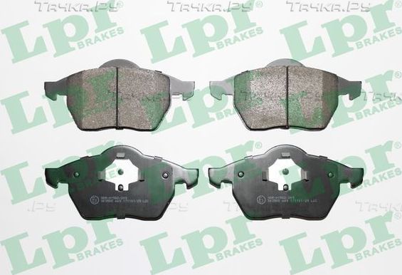 Тормозные колодки LPR передние для Volkswagen Vento 1995-1998. Артикул 05P669