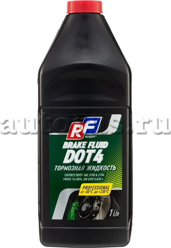 Тормозная жидкость DOT 4 (1л) (Ruseff) Ruseff. Артикул 20523N