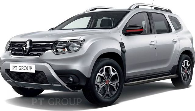 Защита порогов PT Group с алюм. площадкой d=51 мм ШАГРЕНЬ (ППК) Renault Duster II 2021-2022. Артикул RDU-21-330301.22