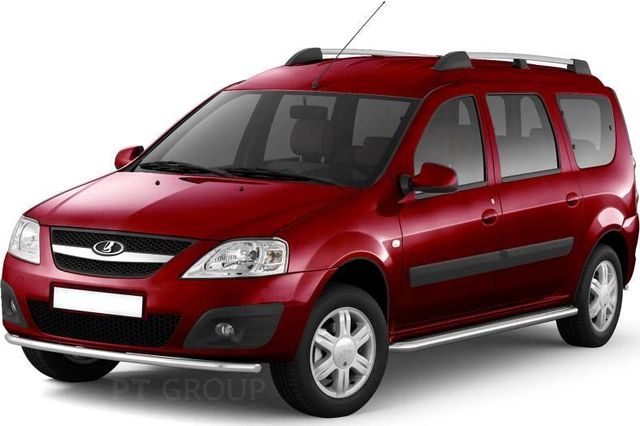 Рейлинги продольные PT Group Усиленные для Lada Largus 2012-2025 Серебристый муар. Артикул 01300702