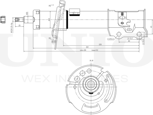Амортизатор подвески (Unio). Артикул SAB-10356