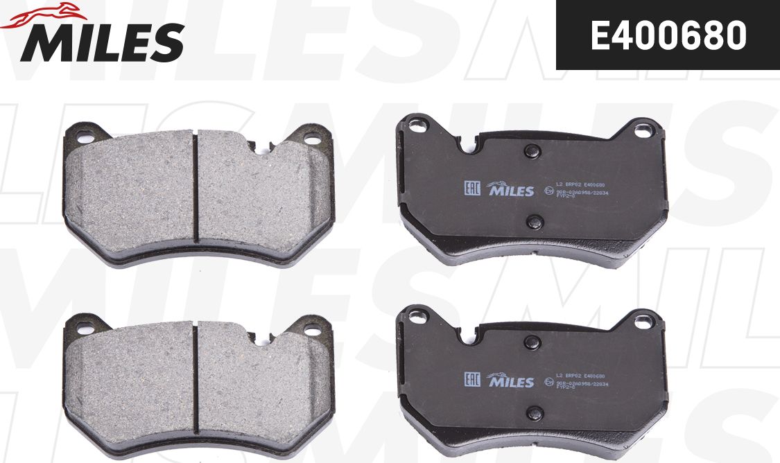 Тормозные колодки Miles (Low-Metallic). Артикул E400680