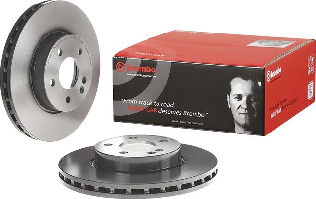 Тормозной диск Brembo UV Coated передний для Mercedes-Benz Viano I (W639) 2003-2014. Артикул 09.8404.11