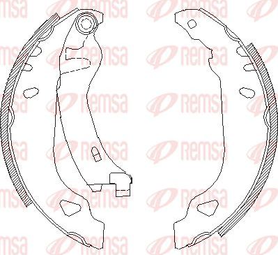 Тормозные колодки Remsa задние для Fiat Tipo 160 1987-1995. Артикул 4179.01
