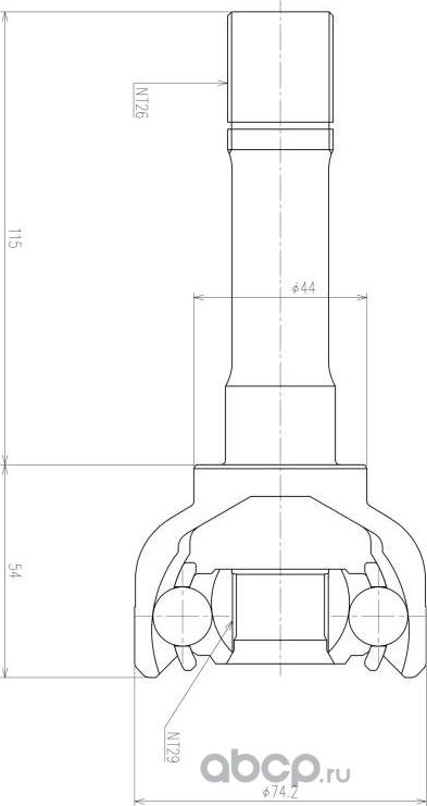ШРУС внешний NKN N-5979-2HO NKN. Артикул N59792HO