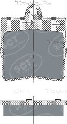 Тормозные колодки SCT-Germany задние для Mercedes-Benz E-Класс II (W210, S210) 1995-2002. Артикул SP 247 PR