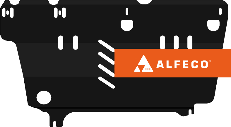 Защита Alfeco для картера и КПП Peugeot 207 2006-2013. Артикул ALF.17.03