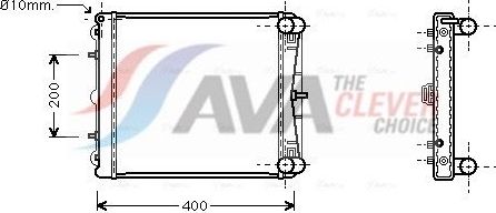 Радиатор охлаждения двигателя AVA ** CLEVER FIT ** для Porsche Boxster I (986) 1996-2004. Артикул PR2037