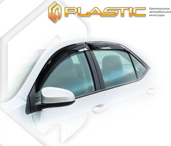 Дефлекторы СА Пластик для окон (Classic полупрозрачный) Toyota Corolla E180/E170 седан 2013-2019. Артикул 2010030308814