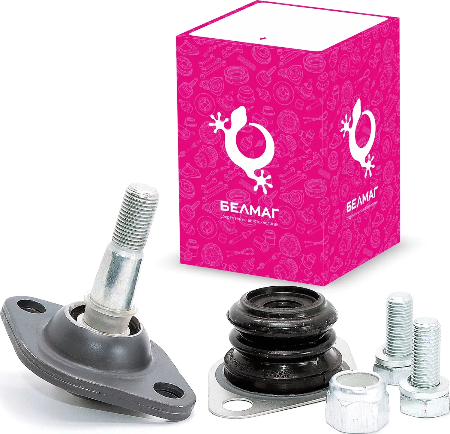 Опора шаровая - палец с крепежом Комфорт 0369 (21080-2904192-01) (Belmag). Артикул BM0369