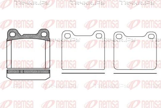 Тормозные колодки Remsa задние для Volvo 740 1983-1992. Артикул 0257.20