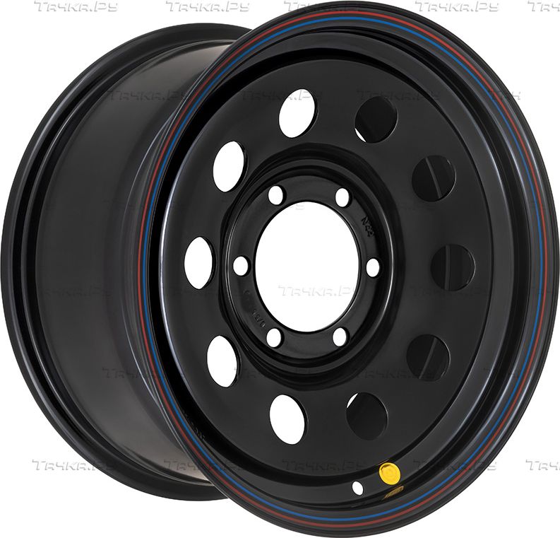 Колёсный диск OFF-ROAD Wheels усиленный стальной черный 6x139,7 8xR16 d110 ET+30 для Great Wall Hover 2005-2010. Артикул 1680-63910BL+30X