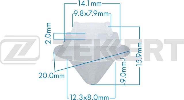 Клипса Zekkert. Артикул BE-2407