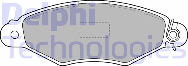 Тормозные колодки Delphi (Low-Metallic). Артикул LP1519