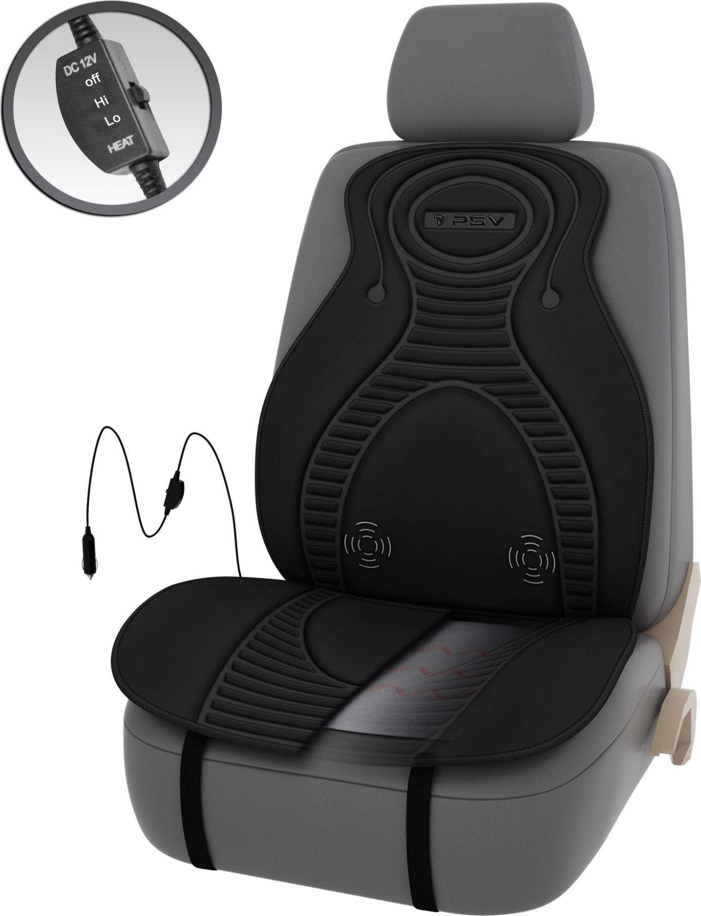 Накидка с подогревом и массажем PSV "MH1" 2-х режимный (Черный). Артикул 132256