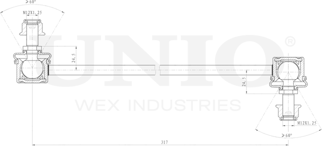 Тяга/стойка стабилизатора (Unio). Артикул SSP-50151