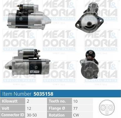 Стартер Meat & Doria для Mitsubishi Colt III (C50) 1988-1992. Артикул 5035158