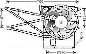 Вентилятор радиатора двигателя AVA. Артикул OL7515