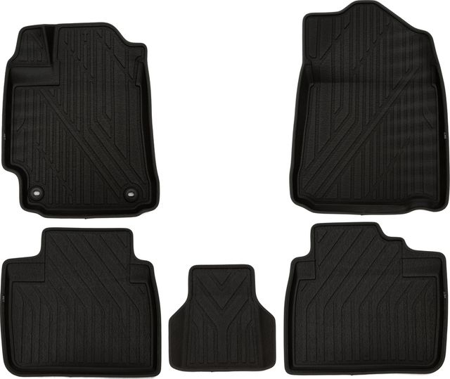 Коврики KVEST 3D для салона Toyota Camry XV50 2011-2014 Черный, черный кант. Артикул KVESTTYT00003K